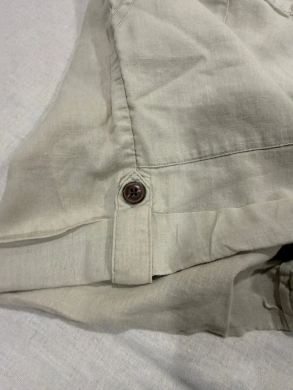 Patagonia Hemp Organic Cotton Shorts Womens 10 Beige Roll Cuff Casual Outdoor